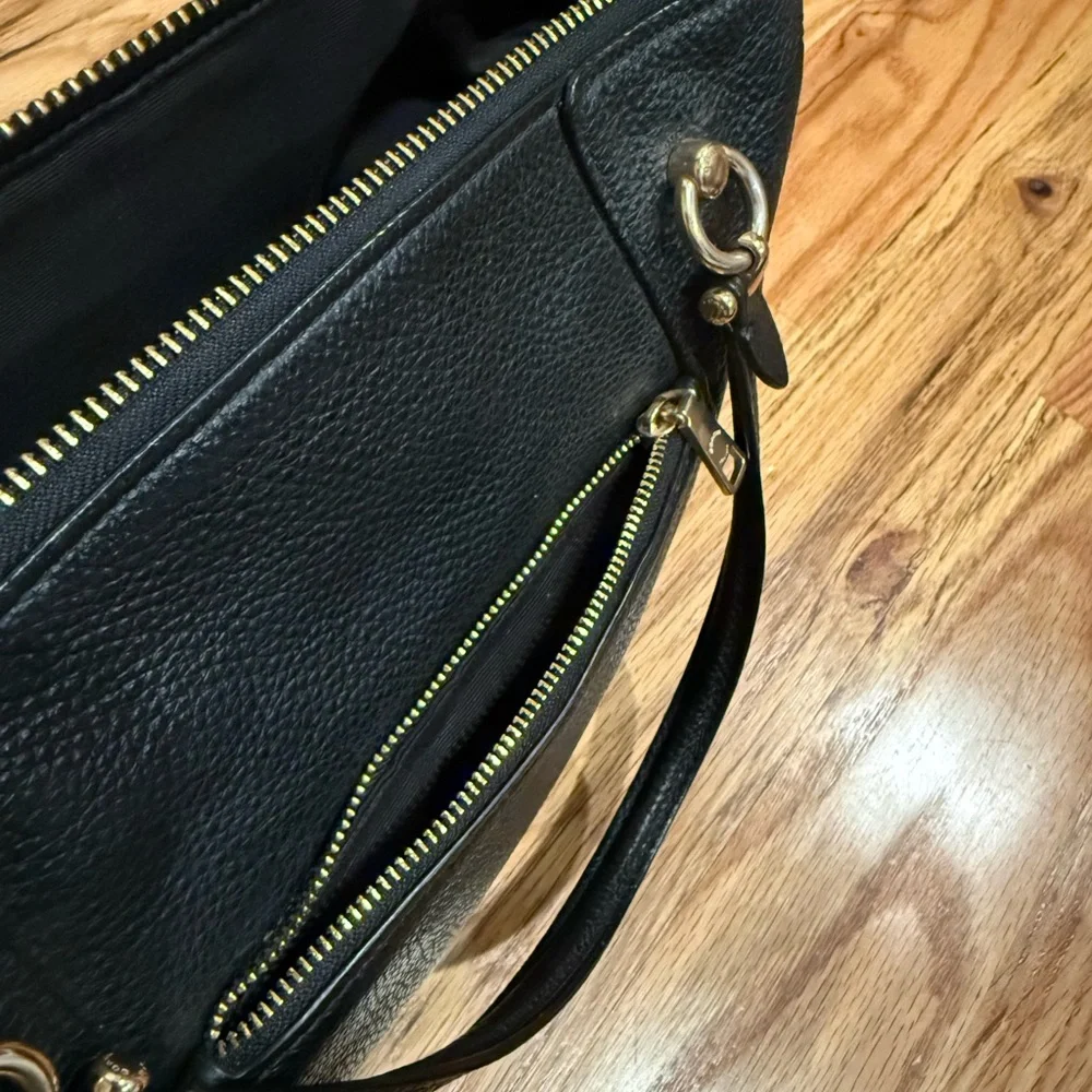 AUTHENTIC Coach Black Kacey Satchel Shoulder Bag (Medium) - Picture 5 of 9